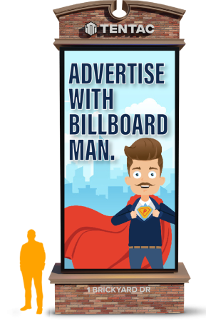 Vertical Board - Advertise with Billboard Man